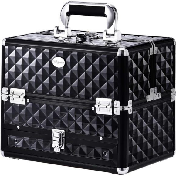 Makeup Train Cases Professional Travel Makeup CosmeticCase Organizer PortableBox - Picture 1 of 6